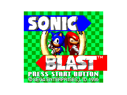 Sonic Blast title screen for Sega Master System